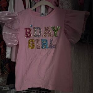 Lola + The Boys Pink B'Day Girl Shirt